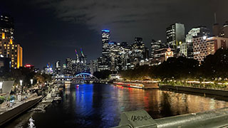 メルボルン市街の夜景（写真提供　経営学部学生）